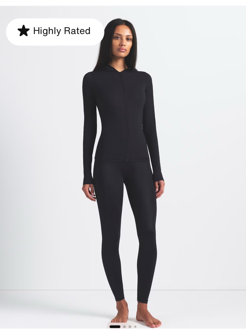 Nike Skims Bonded Waist Legging Obsidian Black